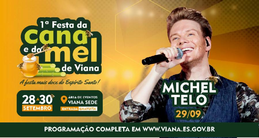 Michel Teló é a atração do sábado (29) na 1º Festa da Cana e do Mel