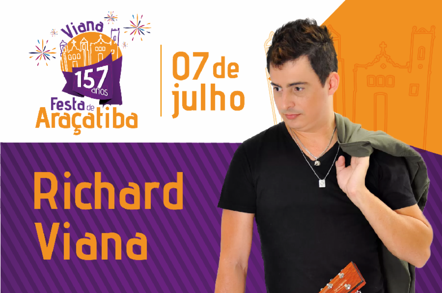 Sertanejo Richard Viana fecha programação cultural da Festa de Araçatiba