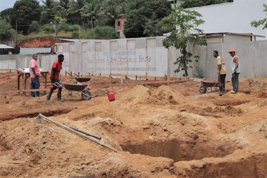 Obra do CMEI Primavera segue para construção das sapatas