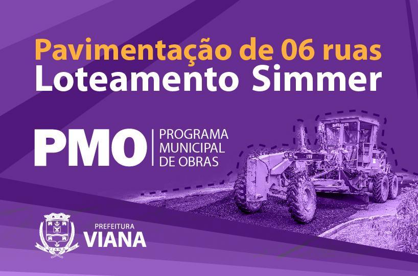 PMO: ruas do Loteamento Simmer serão pavimentadas