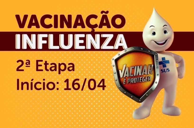 Segunda fase da Campanha Nacional de Vacinação contra a Gripe começa nesta quinta (16)