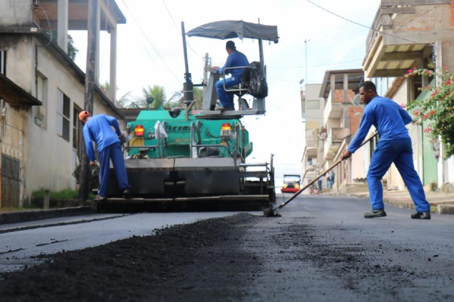 Prefeitura concluí pavimentação na Rua Santos Dumont em Canaã