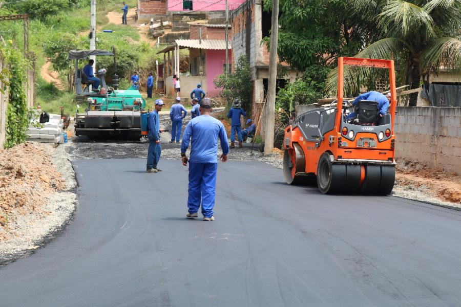 Ruas de Campo Verde recebem pavimentação asfáltica