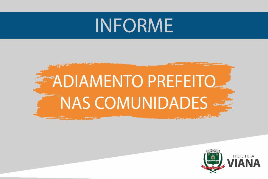 INFORME: Reuniões do Orçamento Participativo adiadas