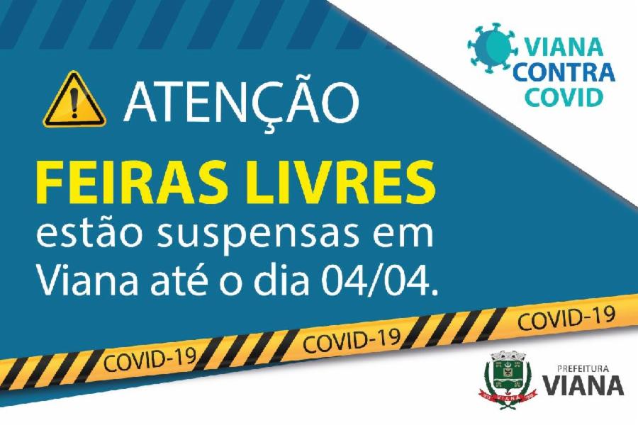 Feiras livres estão suspensas em Viana