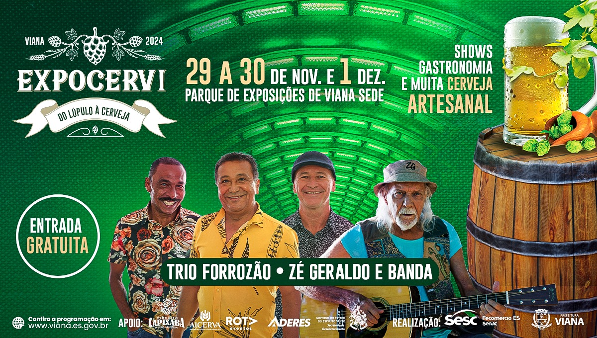 Viana se prepara para a maior festa da cerveja artesanal do ES: EXPOCERVI 2024 promete encantar com música, cultura e sabor