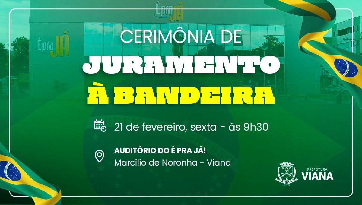 Juramento à Bandeira da 339ª Junta de Serviço Militar de Viana é realizado nesta sexta no É Pra Já!