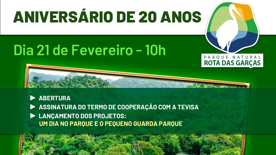 Parque das Garças comemora 20 anos em evento com ações para conscientização ambiental