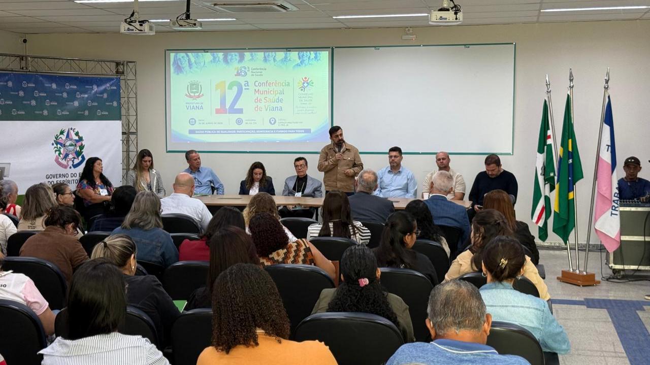 Viana reúne população e profissionais na 12ª Conferência Municipal de Saúde para definir propostas para o SUS