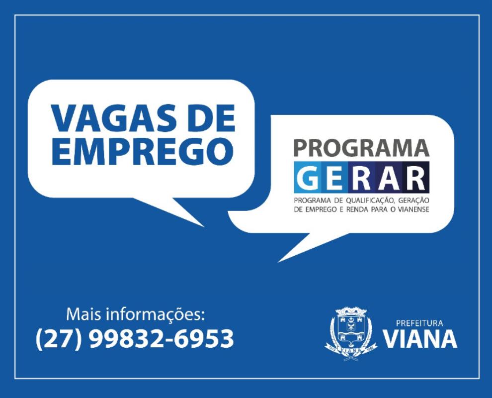 Viana oferece mais de 60 oportunidades de emprego